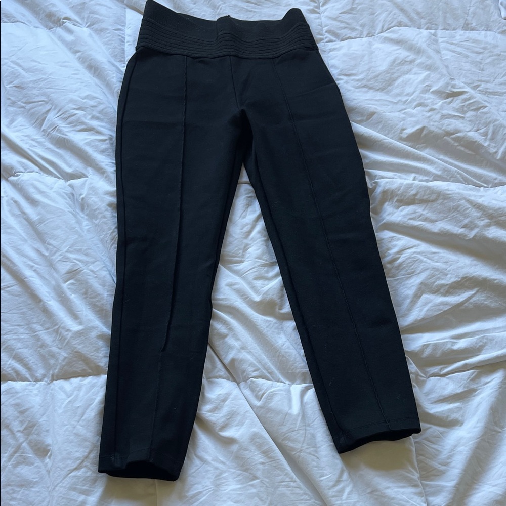 Zara Black Ponte Knit Ankle Pants